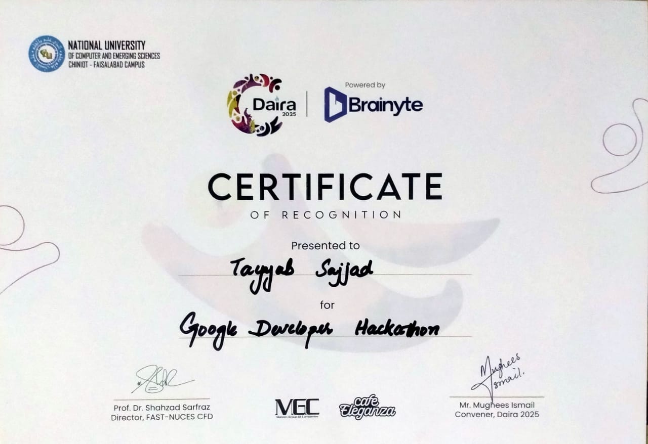 Google Developer Hackathon